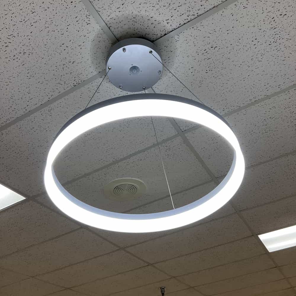 round led light modern vari halo light ceiling pendant with silver