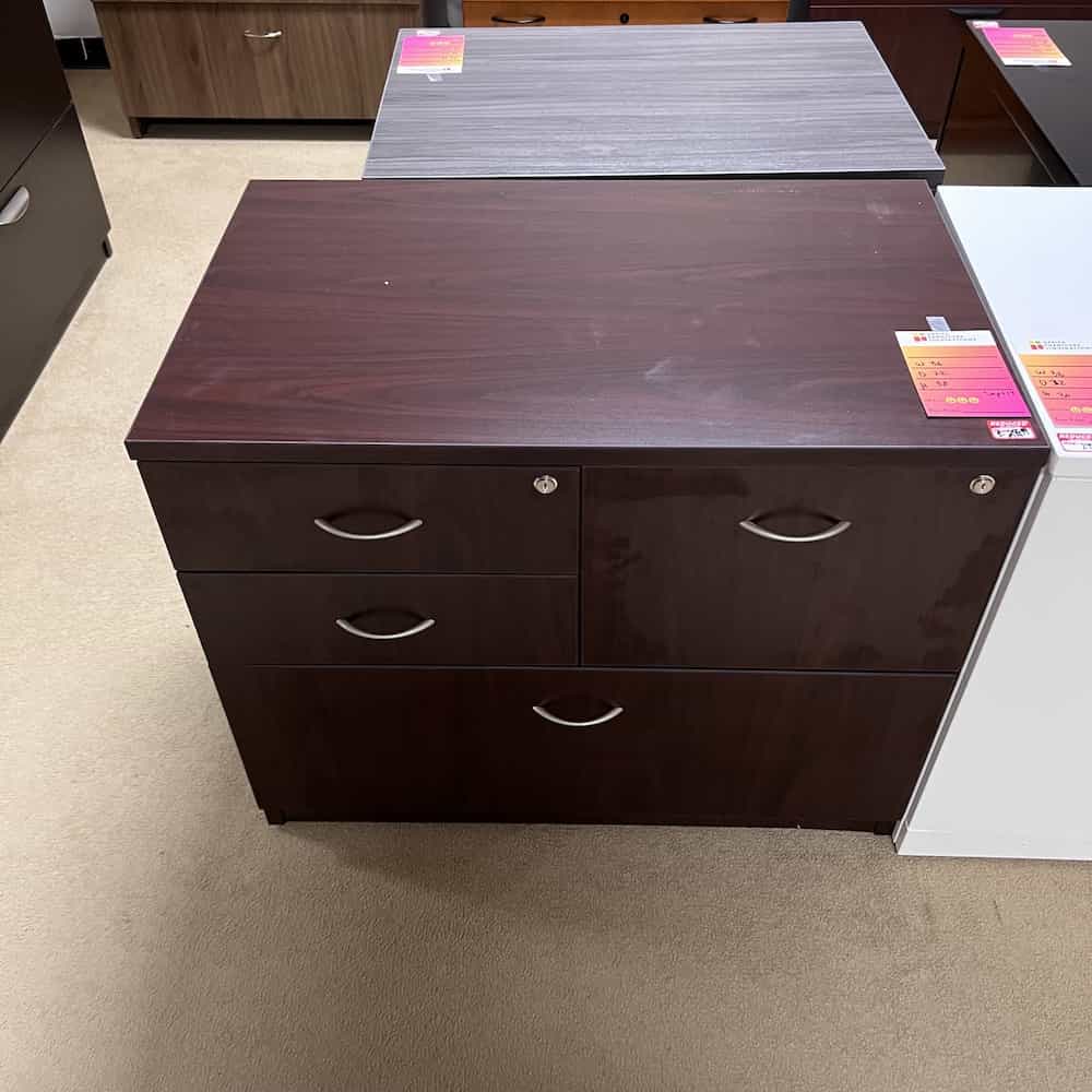 mahogany multi-file with lateral file on the bottom, file top right, top left box/box