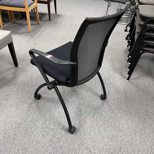 rolling flip top nesting x99 chair with mesh back rolling front