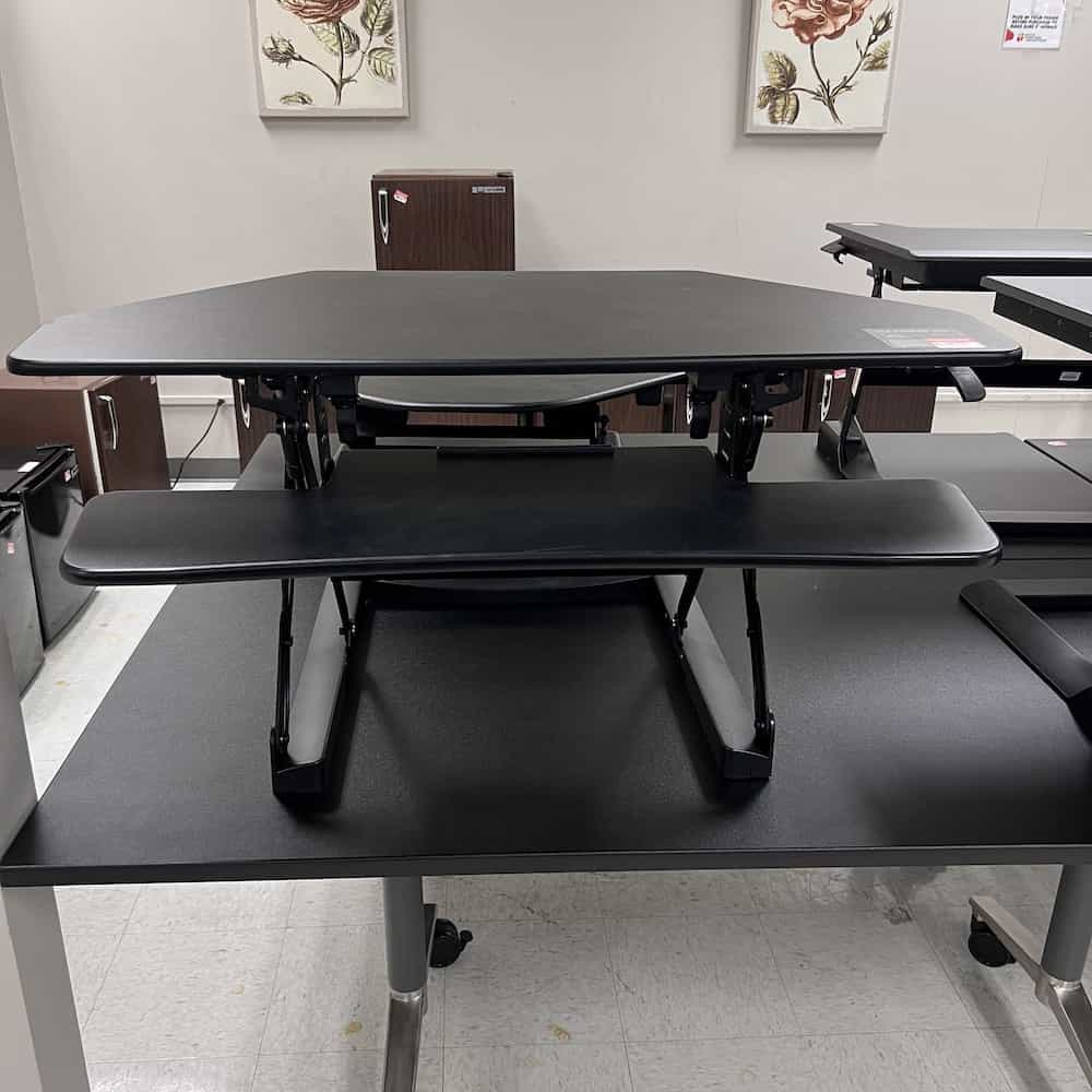 black desk top riser