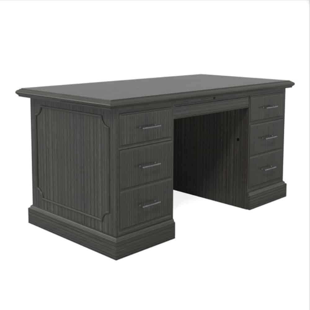 Traditional Manager's Desk cadet grey color