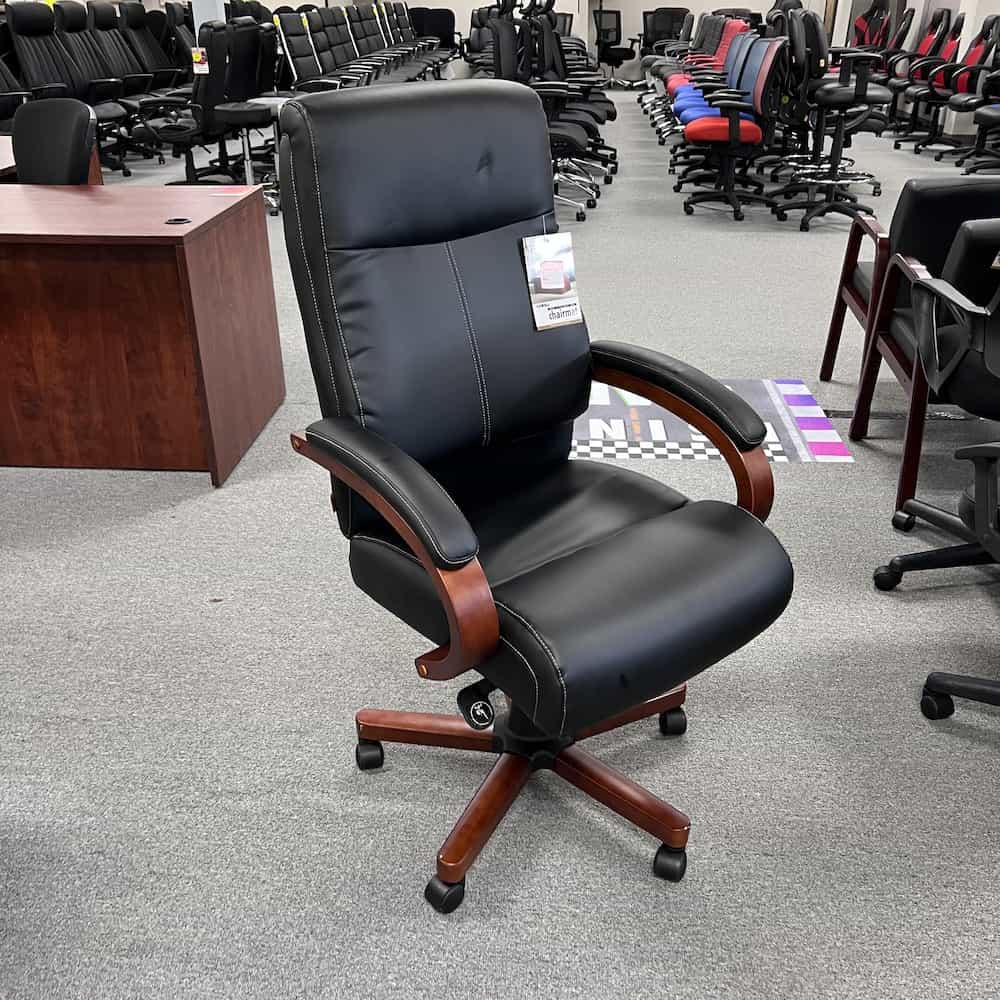 black and cherry Leather High Back Executive Chair