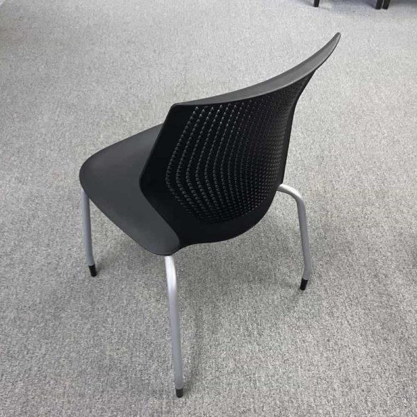 Black Stacking Chair, back view