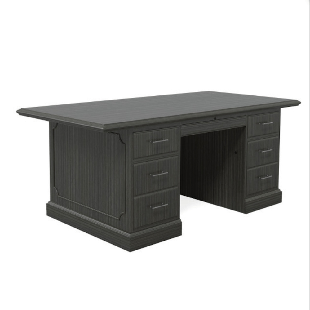 Traditional Executive Desk, grey color