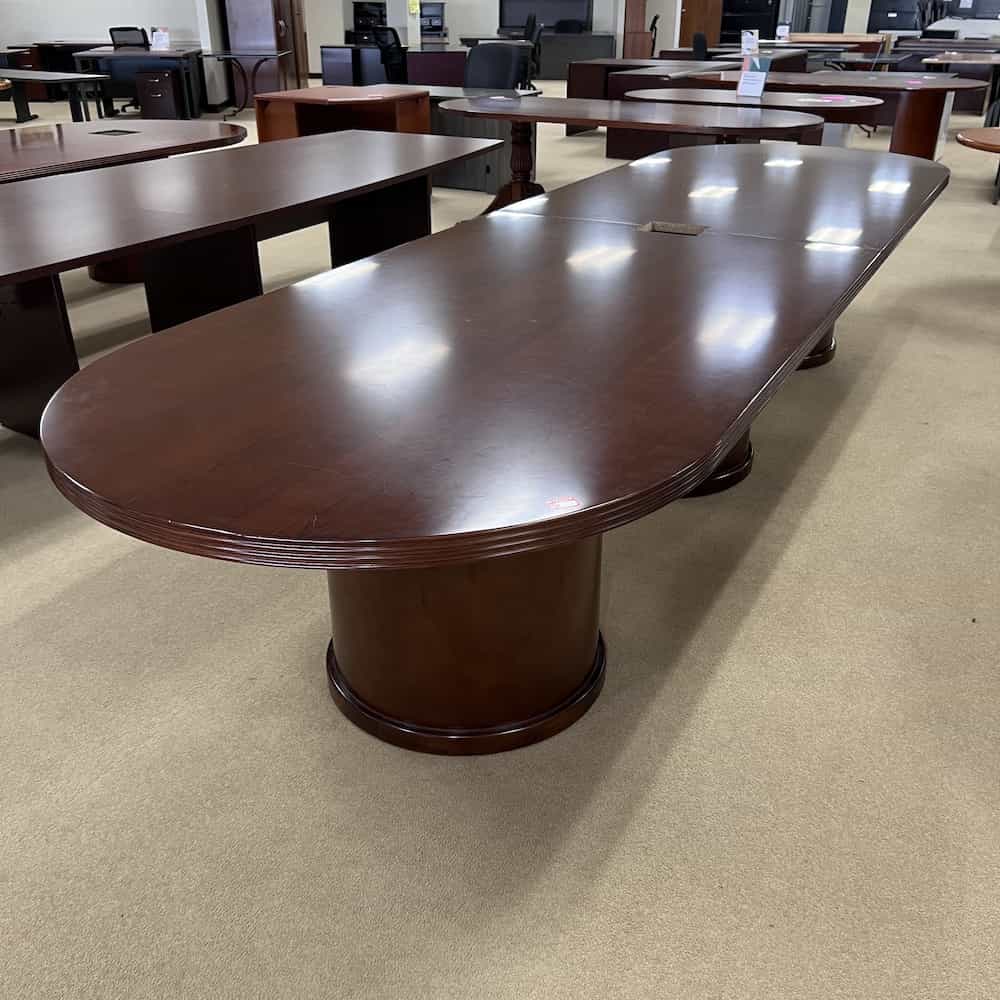 Mahogany Racetrack Contemporary Conference Table