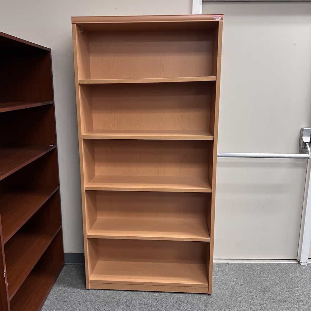 red maple bookcase, 72 high, 4 shelves