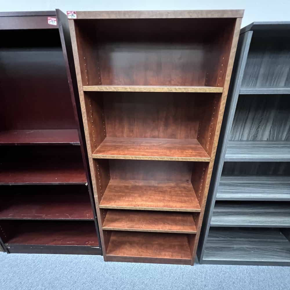 cherry bookcase laminate with 4 middle shelves