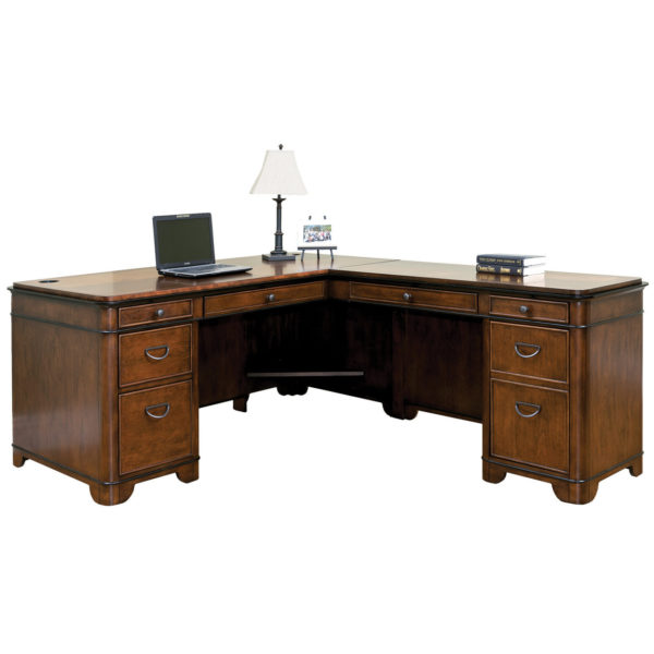 Mid Century Modern Executive l-desk with right return