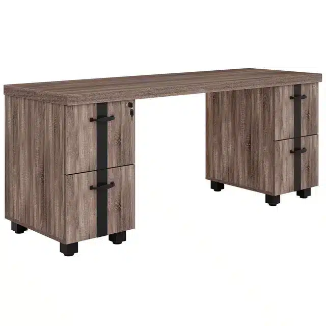 Double Pedestal Industrial Desk with two pedestals: file/file