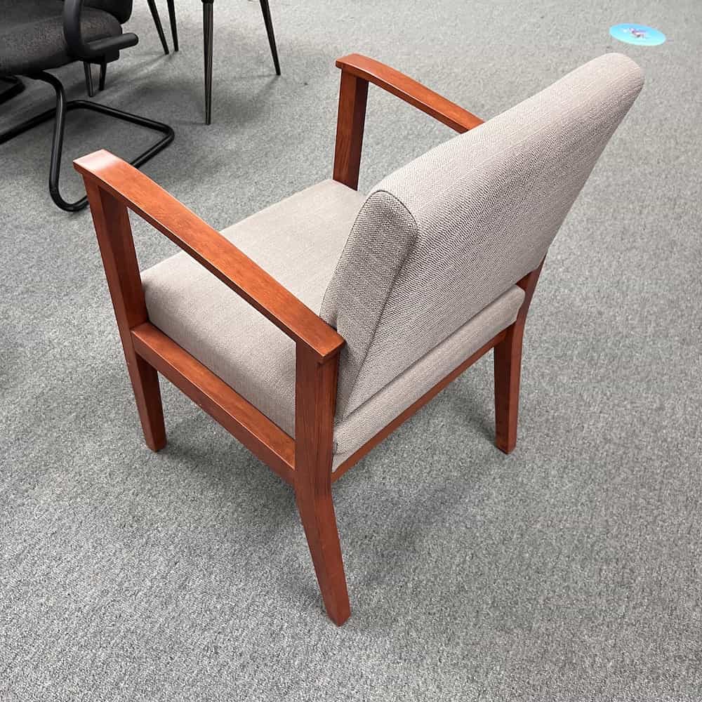 cherry and beige guest chair