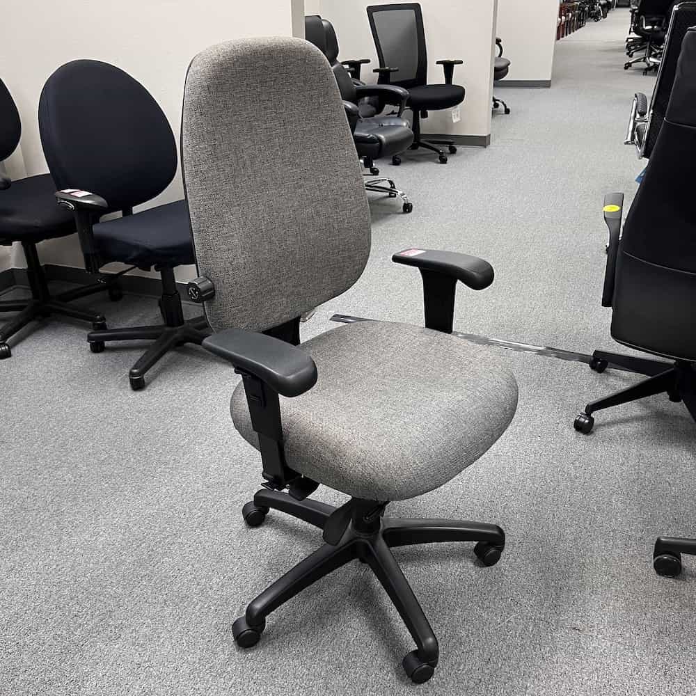 Heavy Duty High Back Chair, grey, office