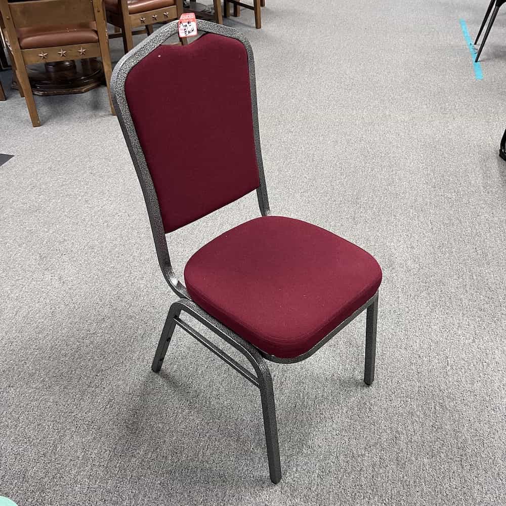 Banquet Stacking Chairs, burgundy