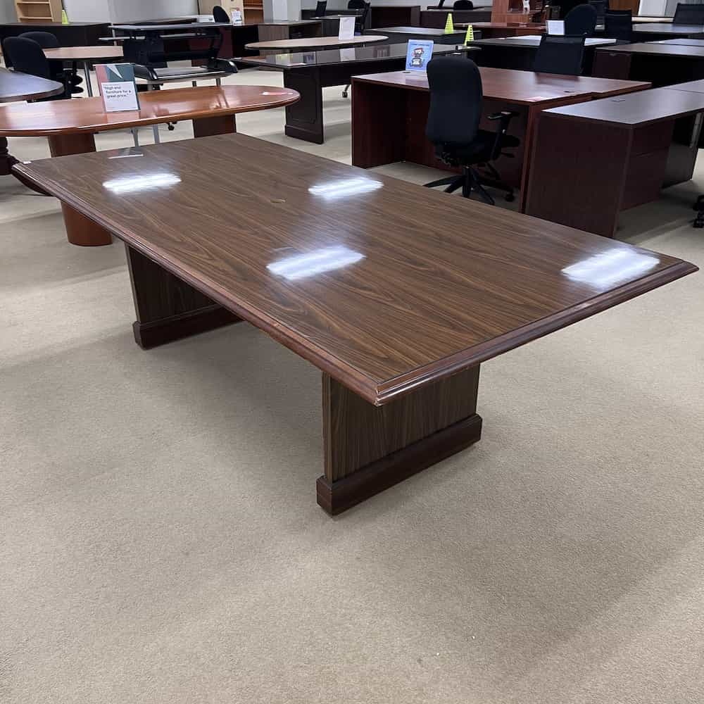 8 Ft Walnut Traditional Rectangle Conference Table Office Furniture