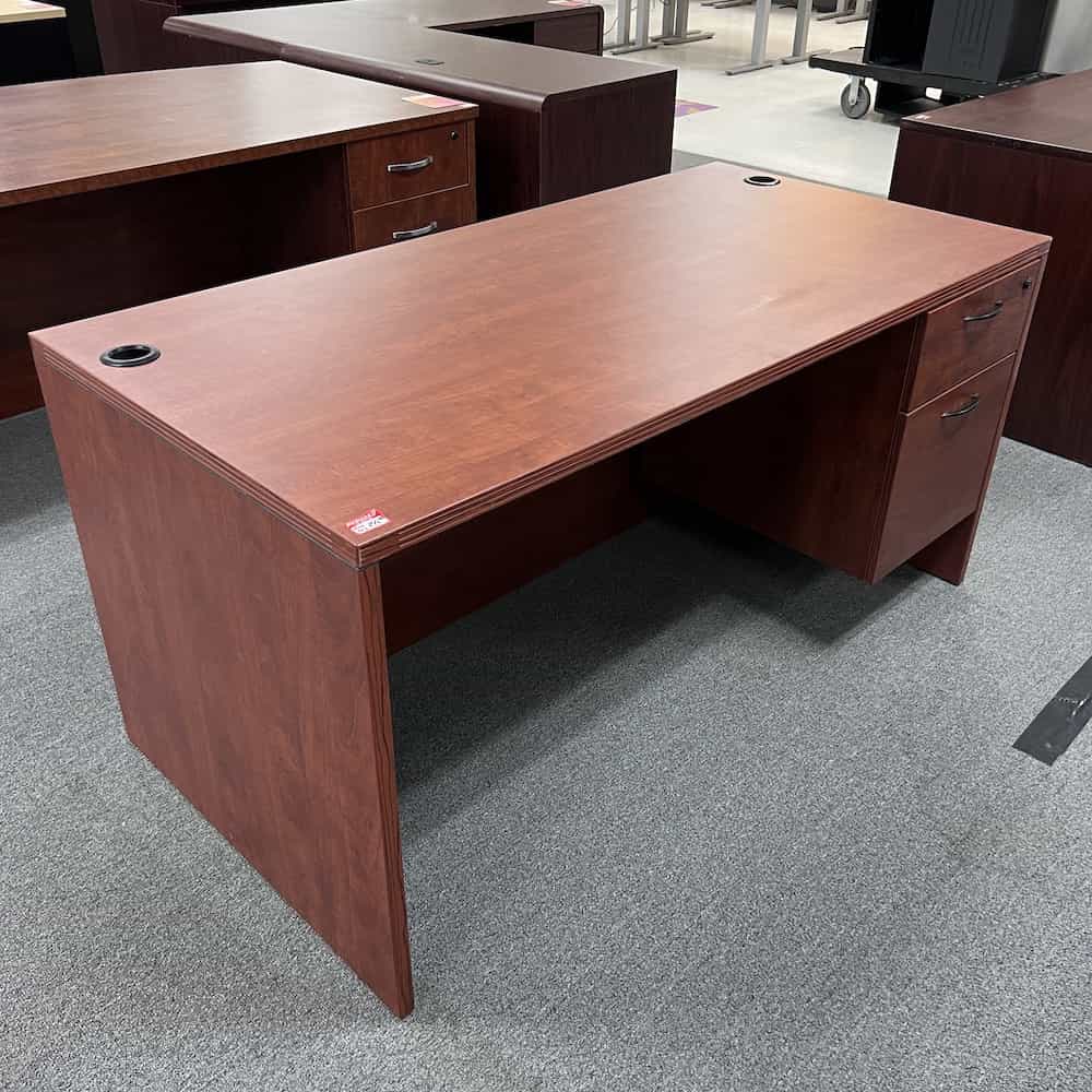 cherry desk with one hanging file