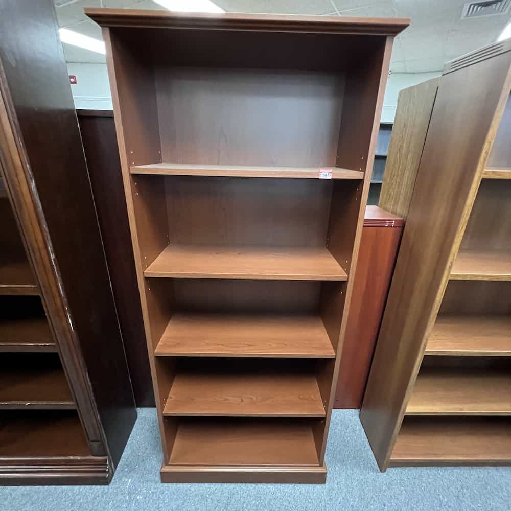 cherry bookcase with 4 shelves