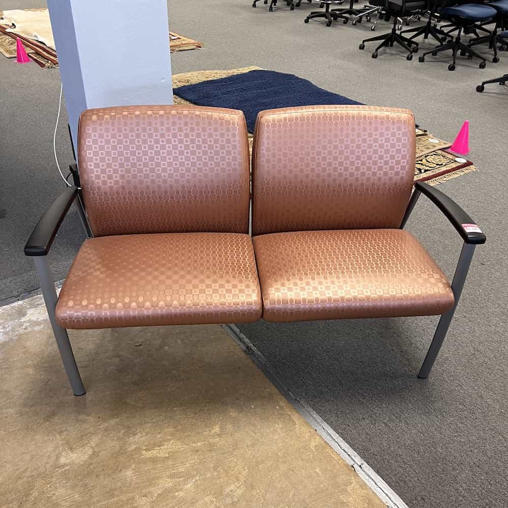 copper two seater hospital bench healthcare seating