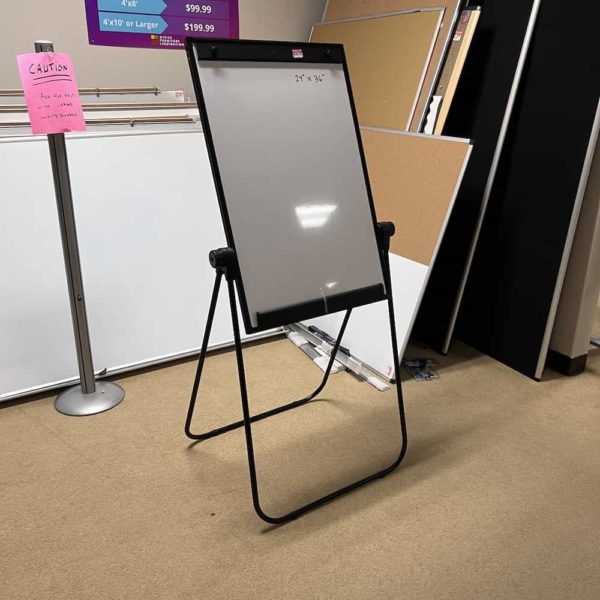 black frame folding dry erase board