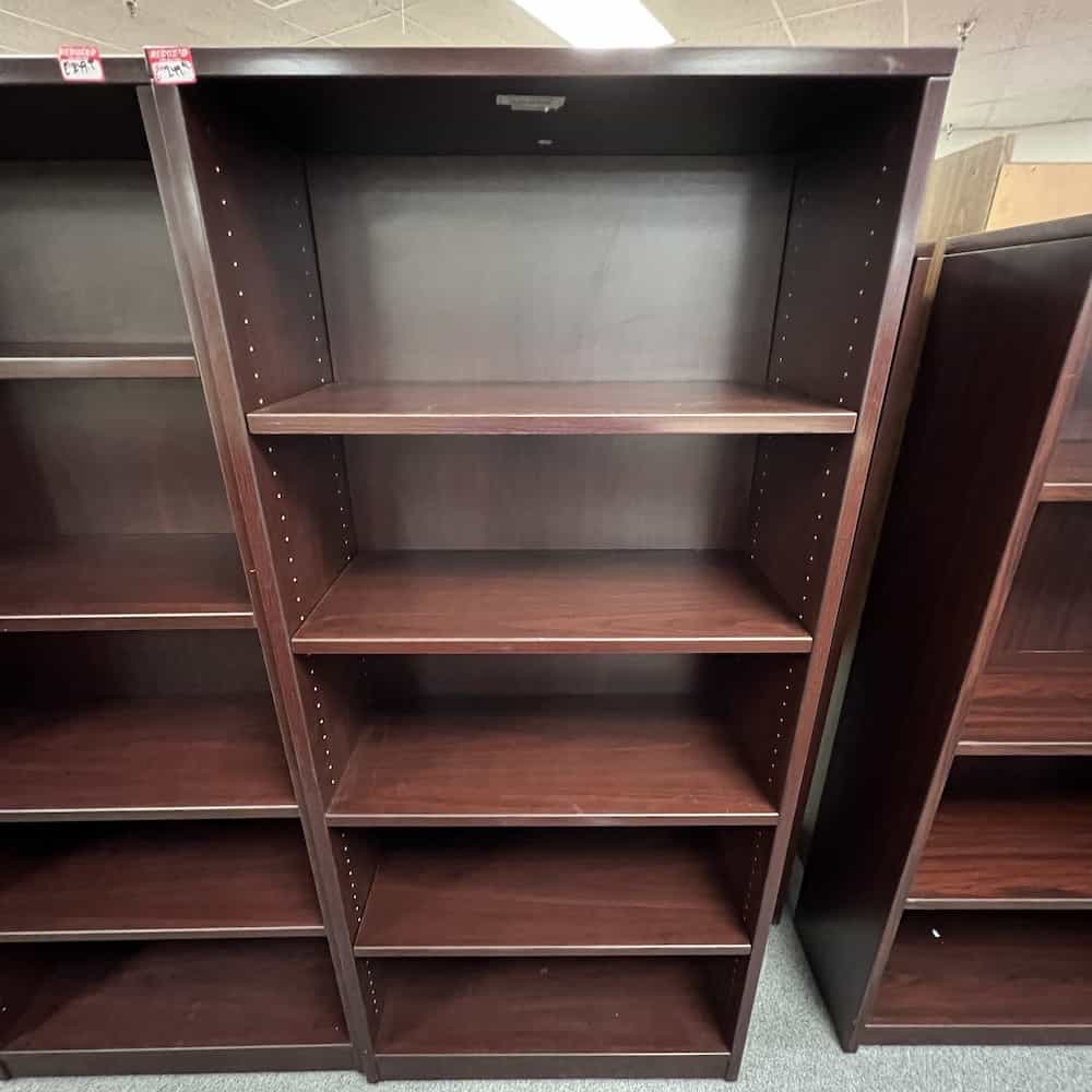 mahogany lamiante bookcase