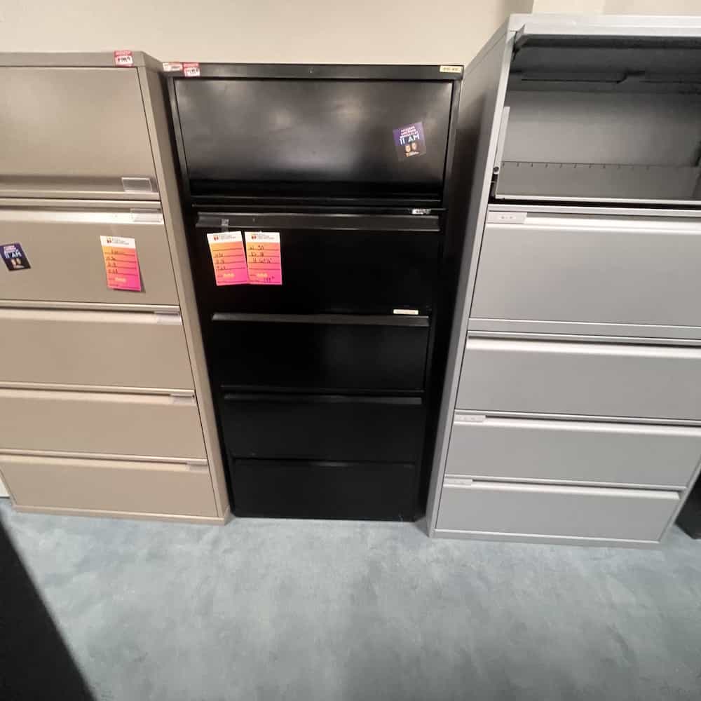 black metal 5 drawer lateral
