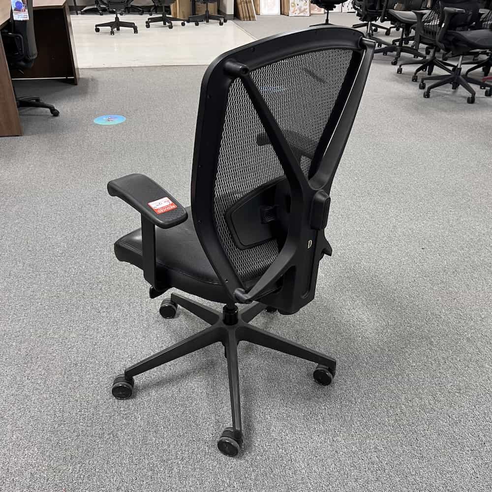 black mesh back task chair with vinyl seat, allsteel