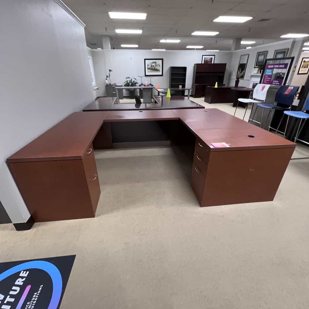 U-Desk with 2 Pedestal Files
