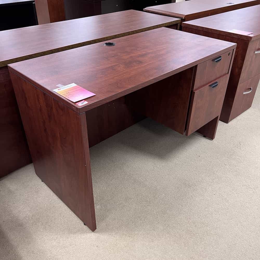 Modern Desk Credenza cherry, files on right side