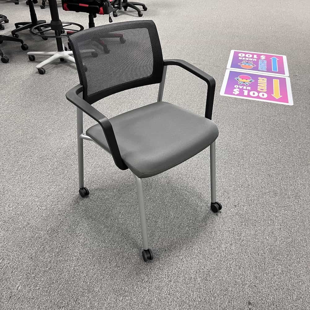 Stacking Rolling Chair with Arms