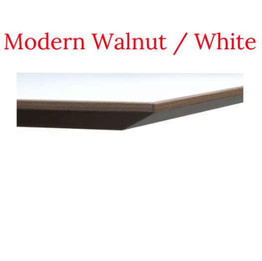 wlanut and white training table finish
