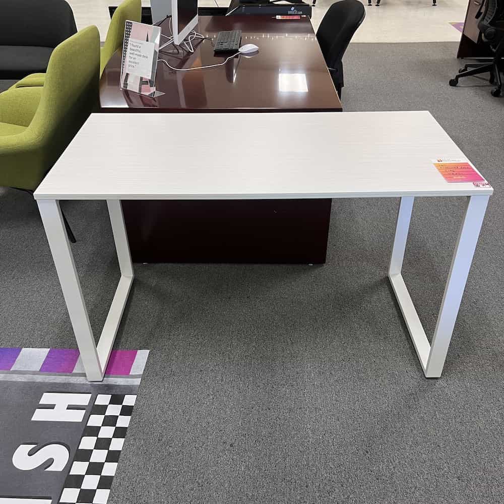 Desk Table, light blonde wood look laminate