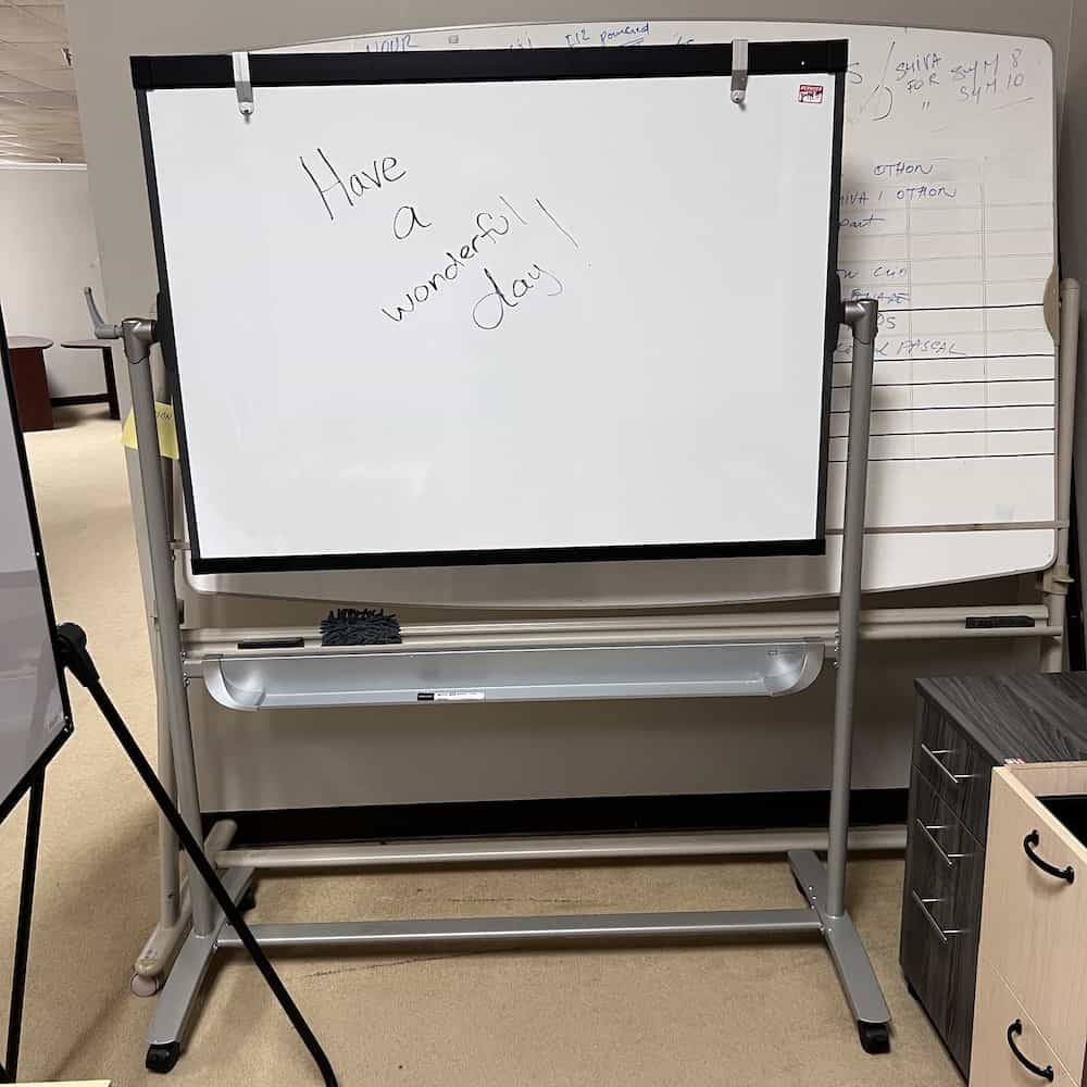 dry erase rolling white board