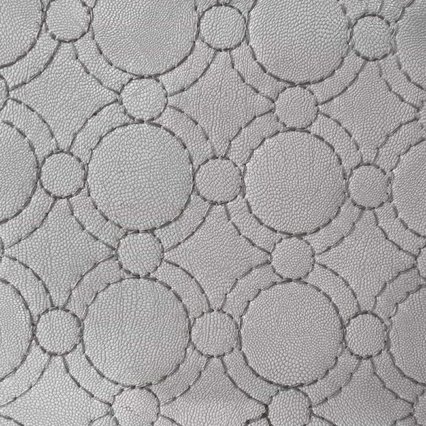 Square Ottoman, white, pattern details