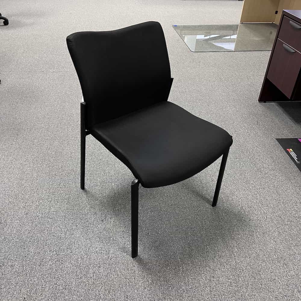 stacking guest chair, black