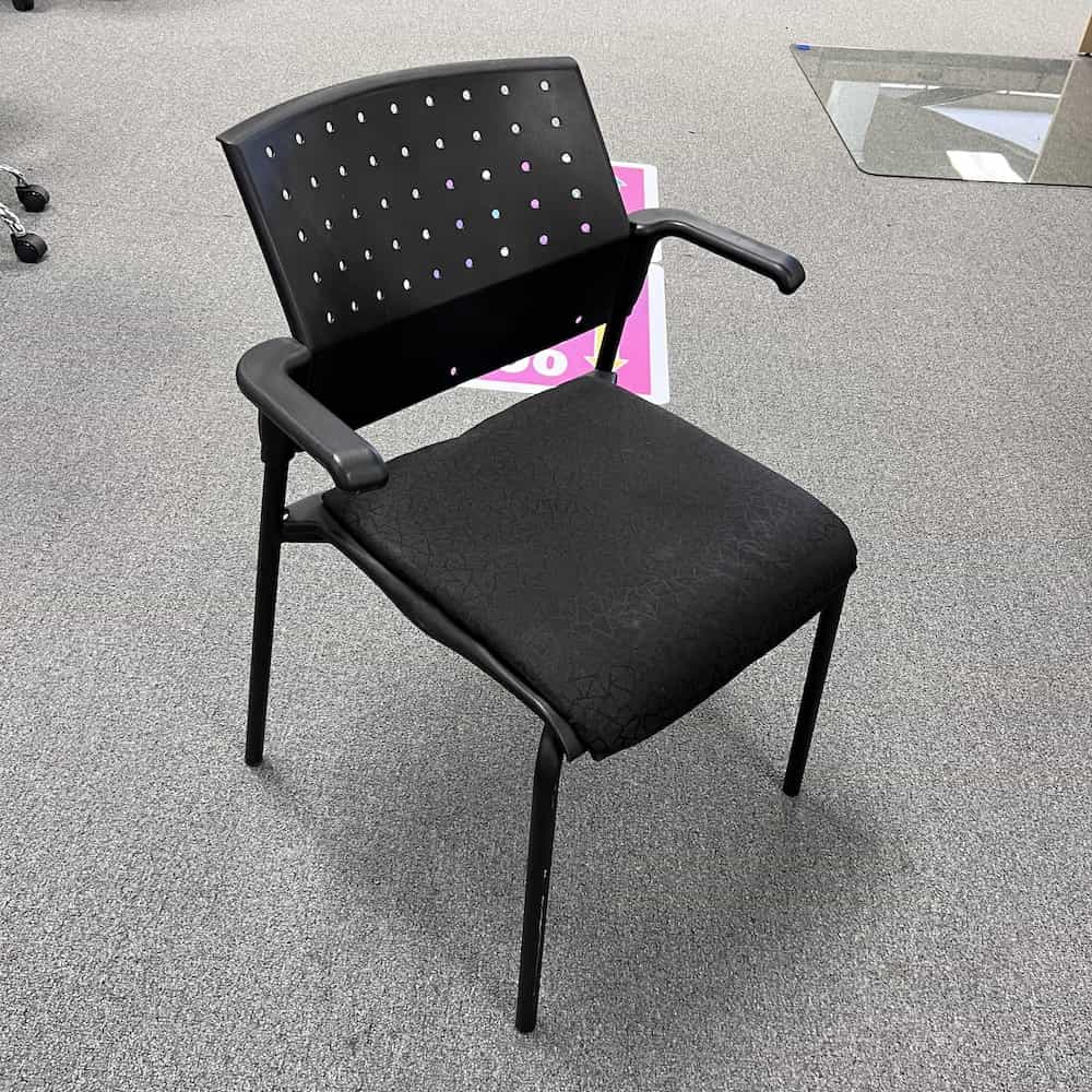 black stacking chair