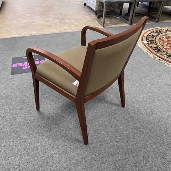 Krug Addison Latte Brown and Cherry Contemporary Guest Chair - Image 2
