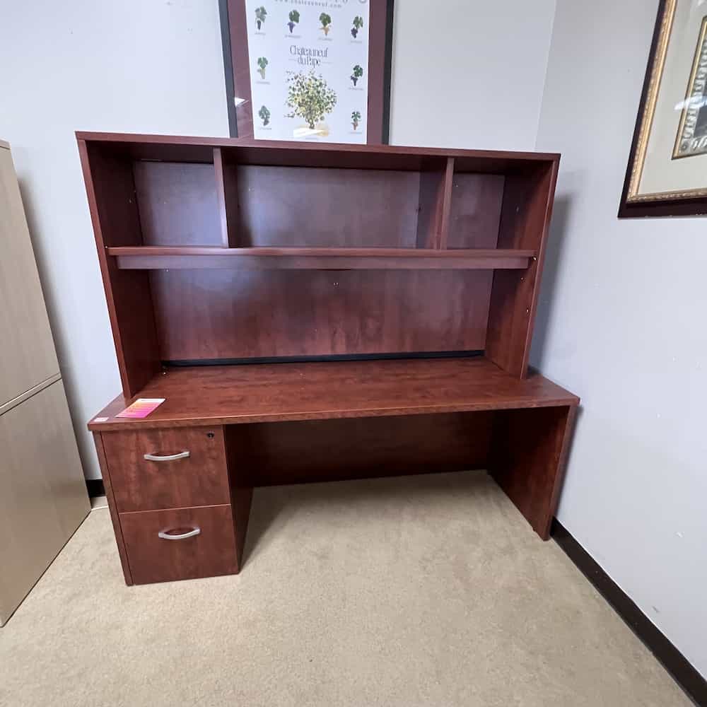 cherry credenza with hutch