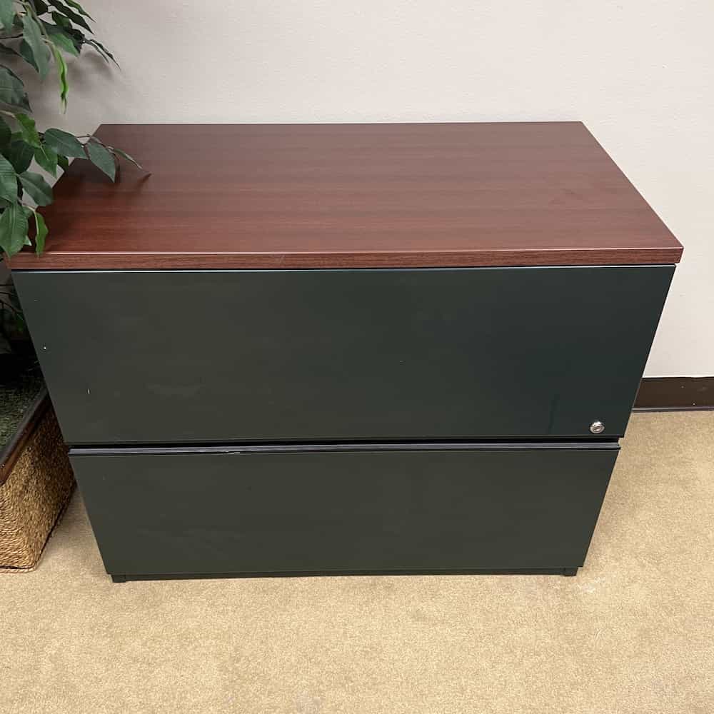 green and cherry 2 drawer lateral
