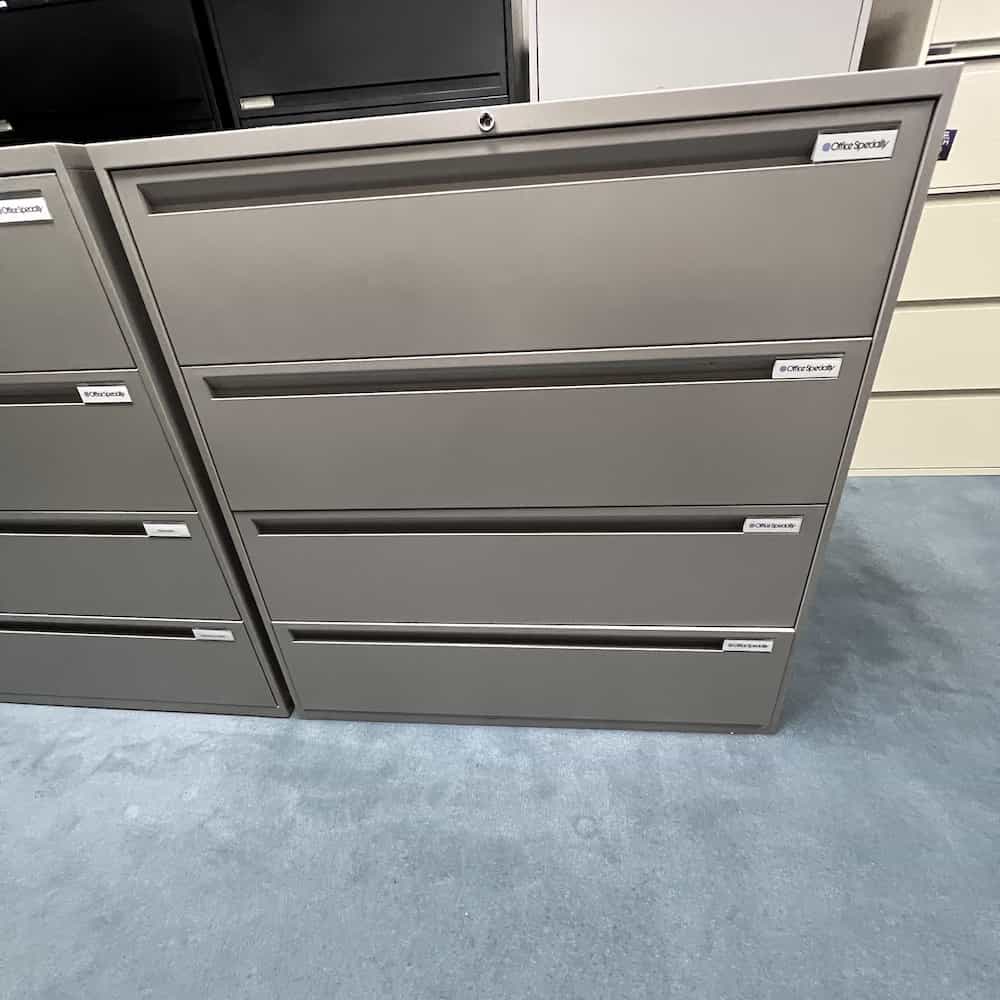 grey 4 drawer lateral file