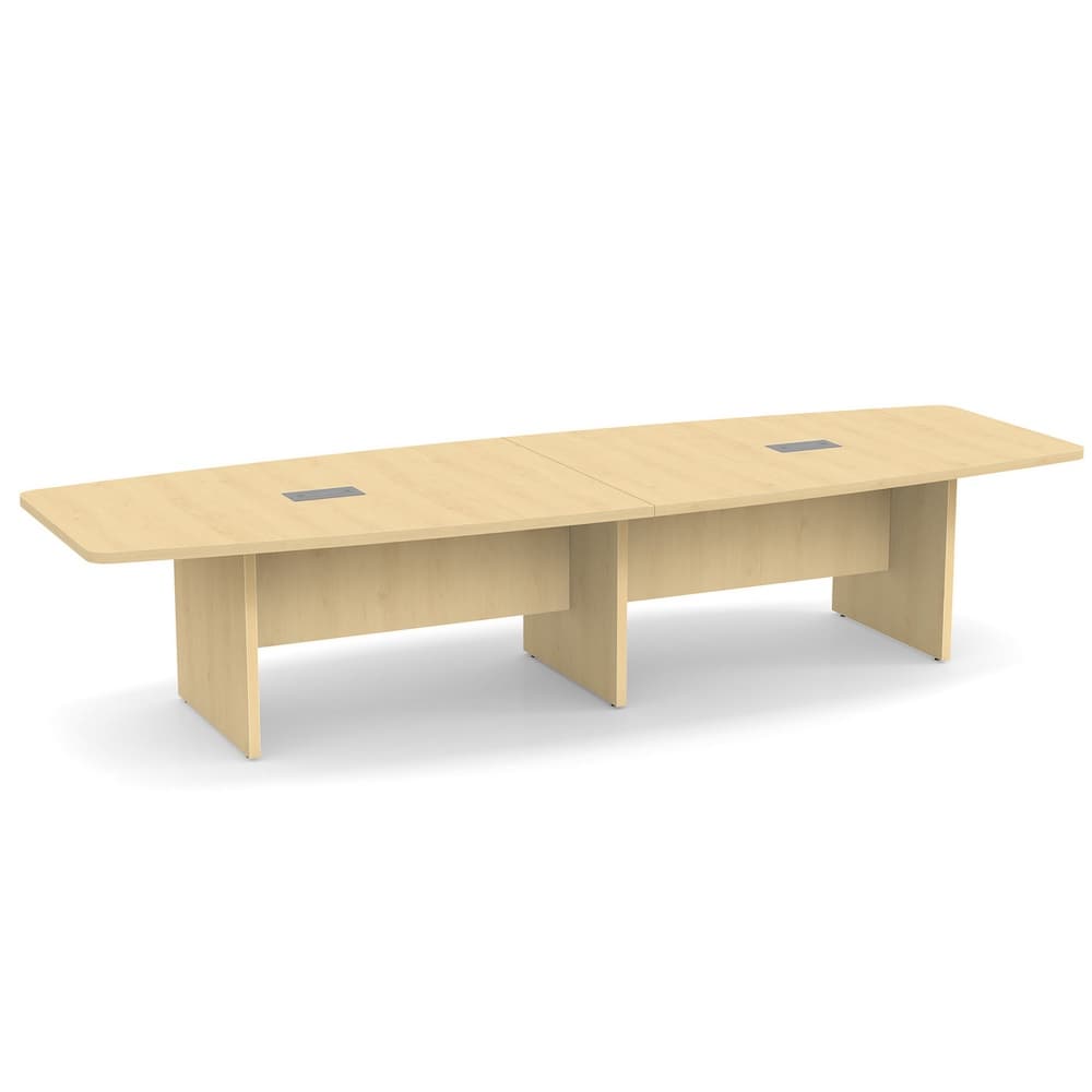 laminate 12 foot boat shaped conference table, new office furniture