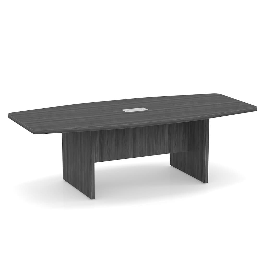 coastal grey laminate 8 foot boat shaped conference table, new office furniture