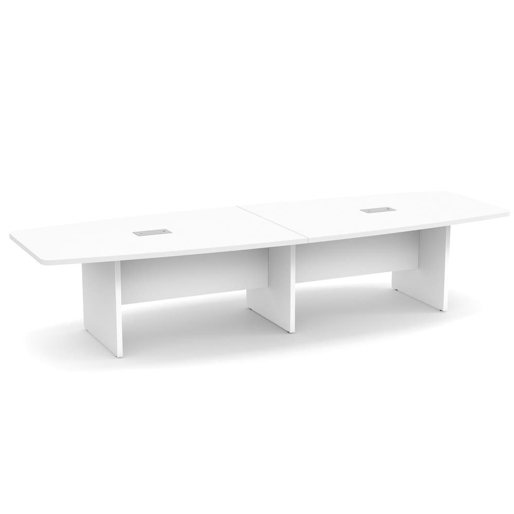 laminate 12 foot boat shaped conference table, new office furniture