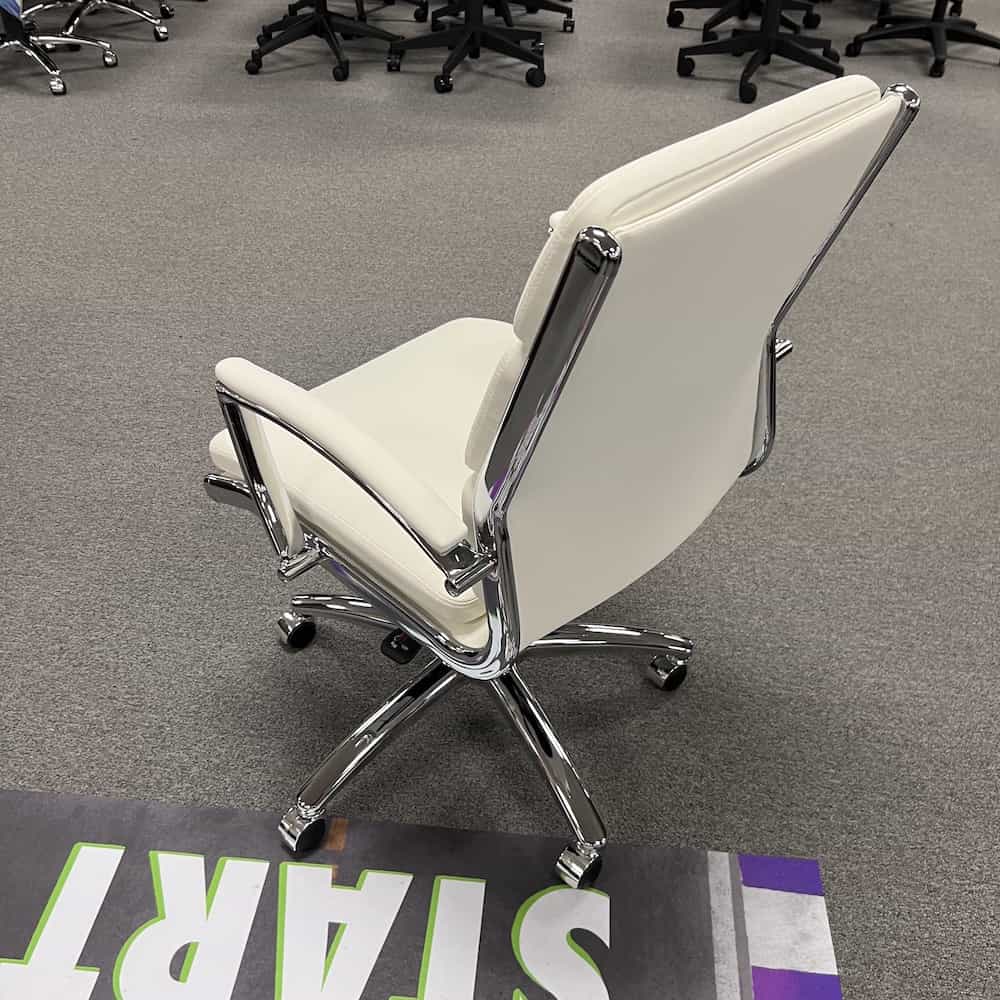 white and chrome Executive Office Chair