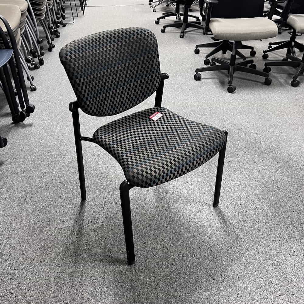black multi haworth improve stacking chair