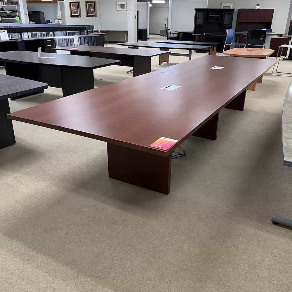 cherry rectangle conference table 14 ft