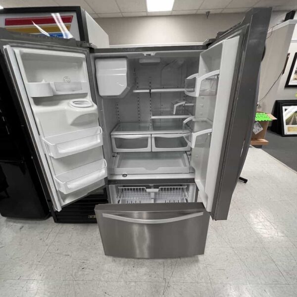stainless steel 2 door refrigerator open