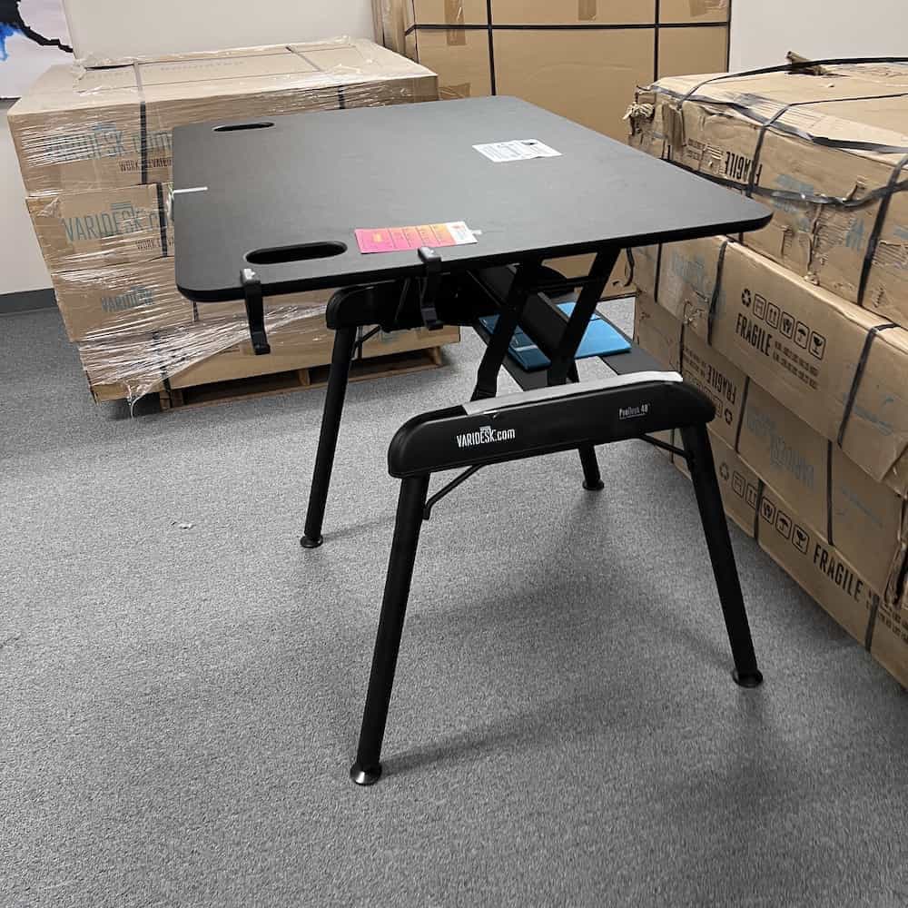 48" Black VariDesk ProDesk 48 Pneumatic Height Adjustable Desk Office