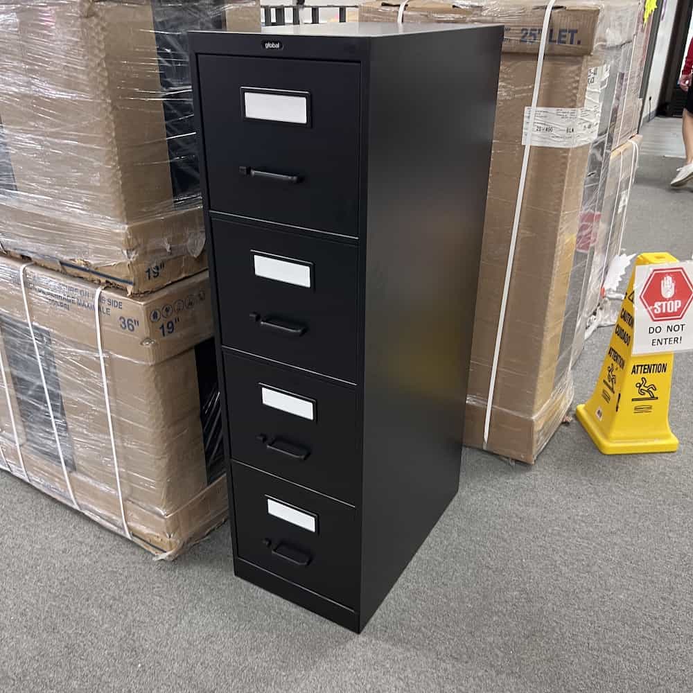 global black metal 4 drawer file cabinet