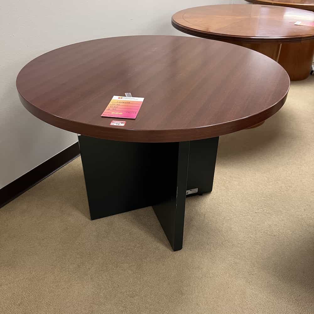 cherry and green break room table