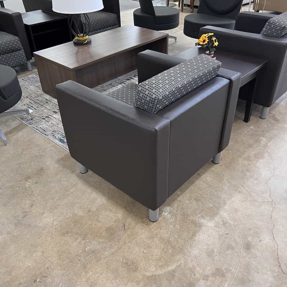 brown and grey arm chair steelcase turnstone
