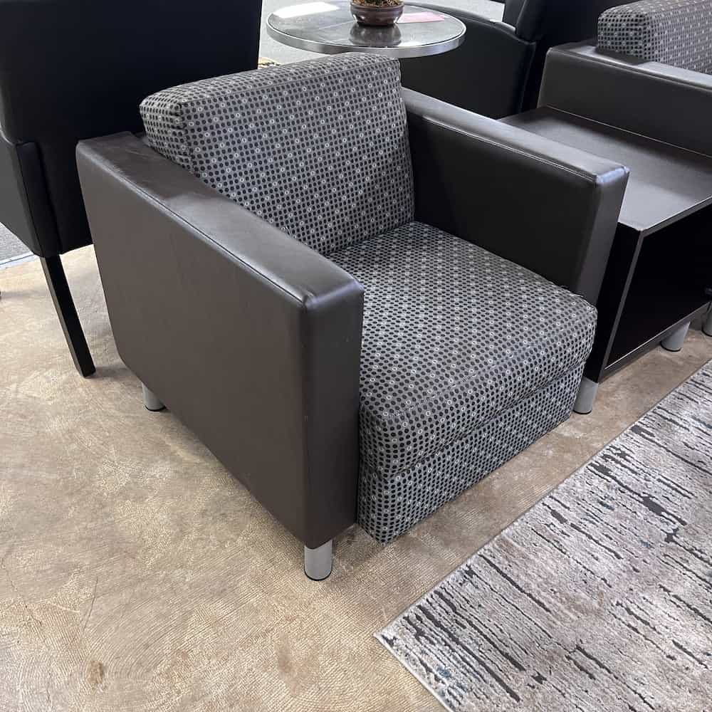 brown and grey arm chair steelcase turnstone
