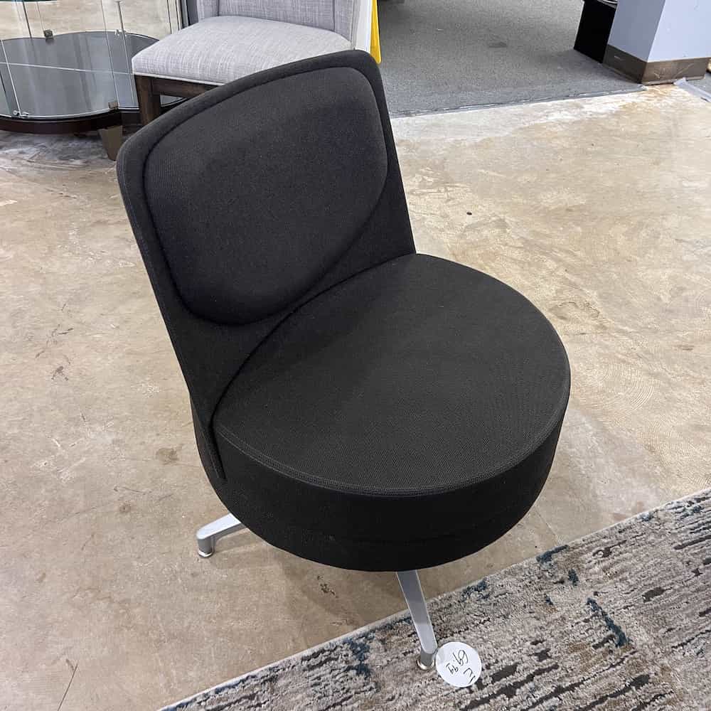 grey stool with back swivel